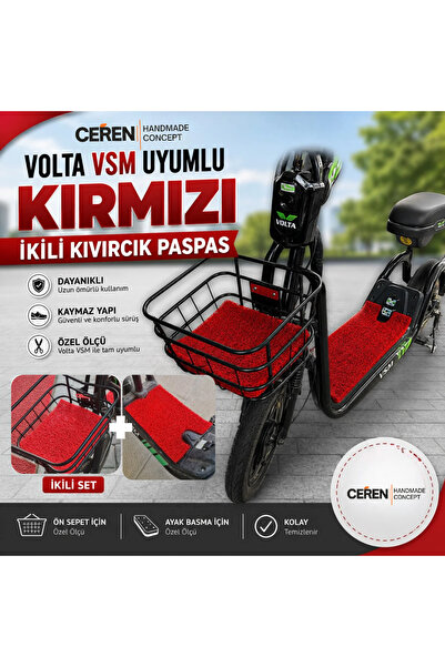 Ceren Handmade Concept Volta Vsm Uyumlu İkili Paspas, Ön Sepet Paspası ve Aya...