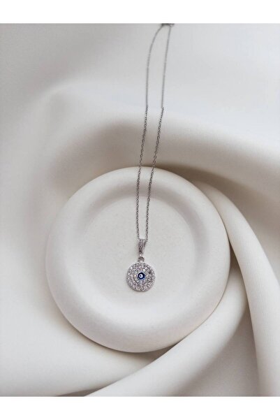 Minne Jewelry-Accessory Nazar Boncuklu Kolye - Zirkon Taşlı Nazar Boncuklu Ko...