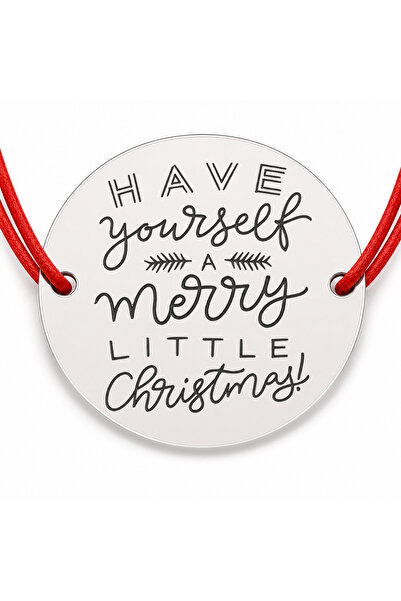 Simoshop Brățară argint 925 cu bănuț mesajul Have yourself a merry little Chr...