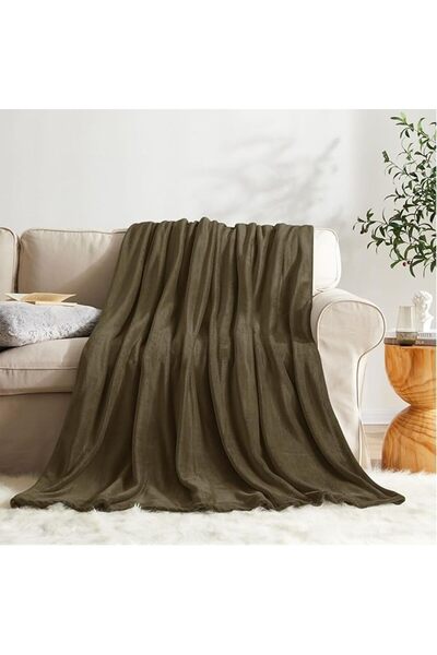 KMUSET Fall Throw Blanket Orange Fleece Throw 50 X 60 inches - Super Soft Coz...