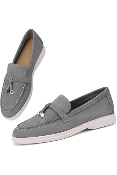 GENERAL Celbreez Flats Loafers Comfortable Loafers for Women Round Toe Suede ...