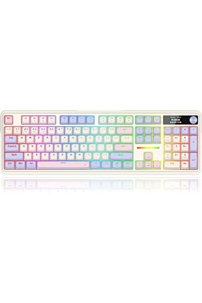 REDRAGON لوحة مفاتيح الألعاب K668 RGB، 104 مفاتيح + 4 مفاتيح اختصار إضافية، ل...
