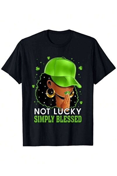 25W تي شيرت St Patricks Day Not Lucky Simply Afro Cap