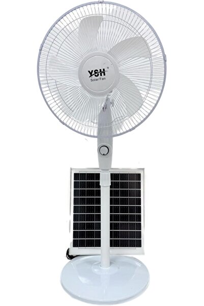 Generic YSH, Solar Powered Pedestal Fan with Solar Panel, Rechargeable Electr...