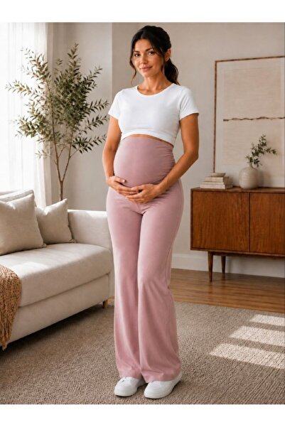 Maison La Femme Women's High Waist Wide Leg Maternity Pants