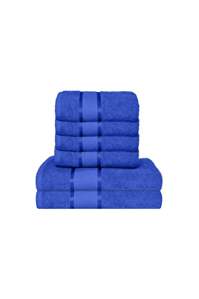 LOVE HOME'S Set 6 prosoape de baie, Bumbac, Uni, 400g/m², 50x90cm/70x140cm, B...