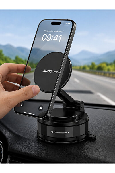 Generic JO-2010 Magnetic Phone Holder with Vacuum Suction Cup, 360° Rotating ...