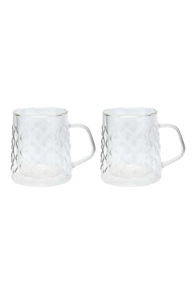 Trust 2-Piece Double Wall Glass Cups 300 Milliliter Clear