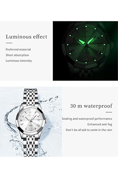 OLEVS Watches for Women Dress Roman Numerals Diamonds Stainless Steel Waterpr...