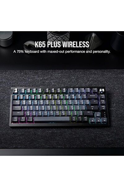 Corsair K65 PLUS WIRELESS 75% RGB Hot-Swappable Mechanical Gaming Keyboard - ...