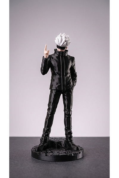 PoplyBizz3D 14,5 cm Beyaz Saçlı Gözü Bağlı Büyücü Anime Figürü V2 - Efsanevi ...