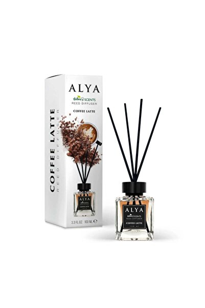ALYA Coffee Latte Room Air Freshener 100ml, Reed Diffuser with Rattan Sticks,...