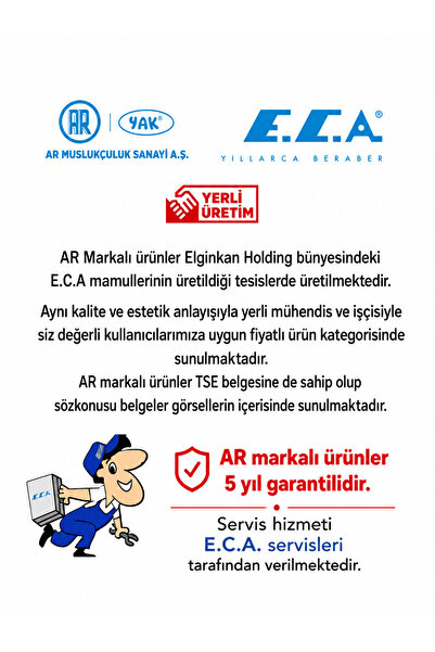 AR ECA LİTE Banyo Bataryası + Tuna Duş Kolonu | 5 Yıl Garantili