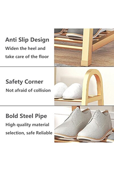 GENERAL A Shape Shoe Rack 4-Tier Stand Free Standing Shoe Rack - Sturdy & Dur...