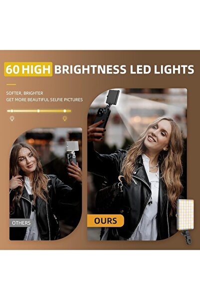 SKY TOUCH SKY-TOUCH 80 LEDs Selfie Light Portable Rechargeable Clip on Light ...