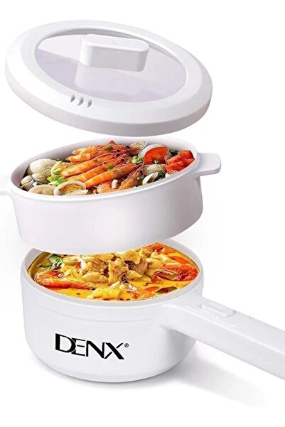 Denx DX1769 Electric Hot Pot with Steamer & Temperature Control, Non-Stick Pa...