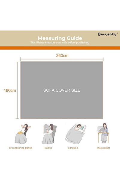 Beauenty Modern Sofa Slipcover, Machine Washable Chenille Sectional Sofa Cove...