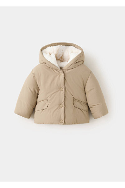 MANGO Baby Suni kürklü kapitone anorak