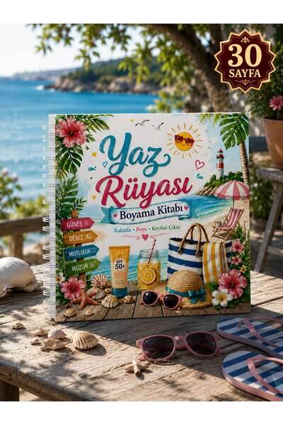 Yaz Rüyası Boyama Kitabı - Yazın Güzelliği 21*21 30 sayfa