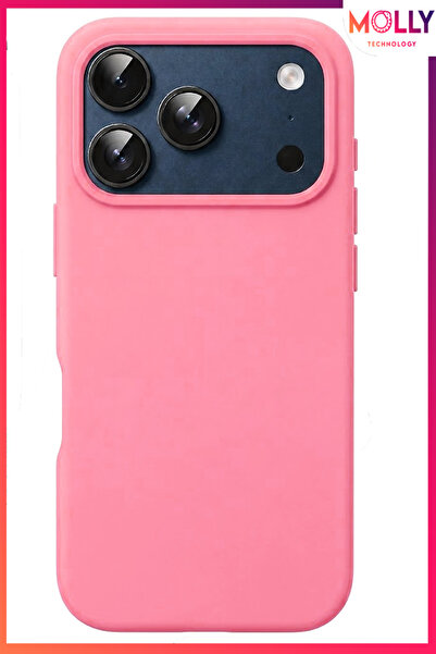 Molly iPhone 17 PRO MAX İçin Pamuk Şeker Liquid İçi Kadife Mat Silikon Kılıf