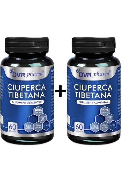 DVR Pharm Pachet Ciuperca tibetana (Cordyceps sinensis), imunomodulator, 2x60cps