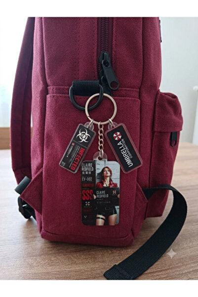 Generic Brand Owl Bag Resident Evil Claire Redfield Patterned Acrylic Keychai...