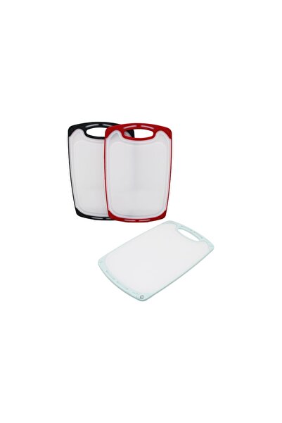 Marsilyan 31X20Cm Small Plastic Cutting Board with Non-Slip Silicone Edge - 1...