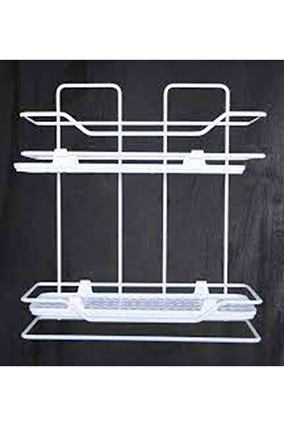 OSKA GLOBAL Zambak 2-Layer Shelf Black and White