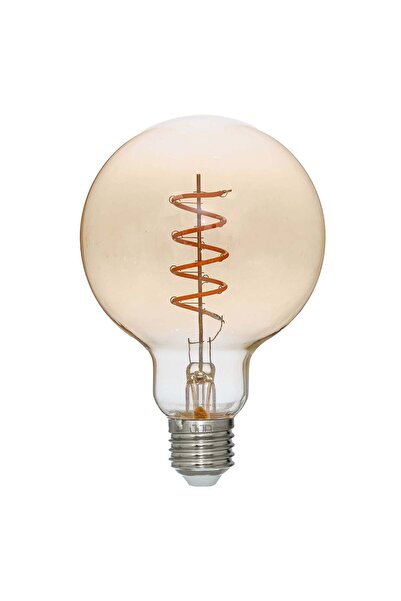 Atmosphera Bec LED tip glob - Chihlimbar torsadat, D.9.5 cm, E27