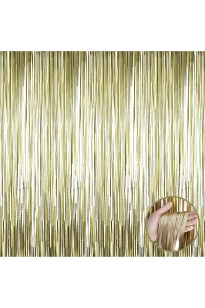 OSKA GLOBAL Matte Gold Tassel Door Curtain - Party, Bachelorette, Birthday 1X2 m