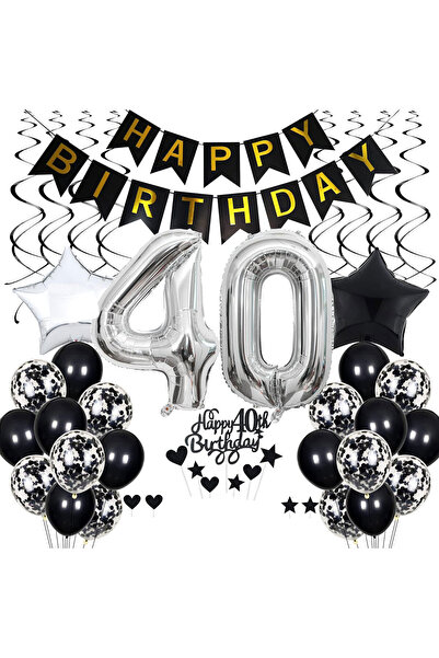 Generic Brand 40th Birthday Party Balloon Set