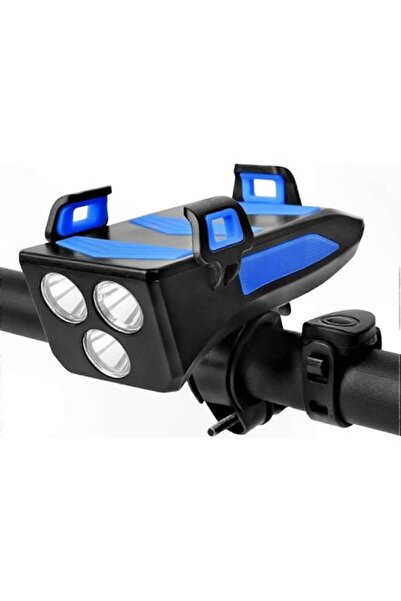 STARSTAR USB rechargeable bicycle light with phone holder, 5-mode waterproof ...