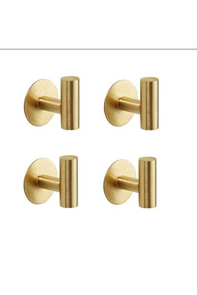 STARSTAR A set of two brushed gold SUS304 stainless steel adhesive hooks - st...