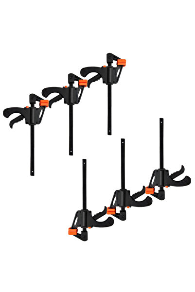 STARSTAR 4-inch woodworking rod clips, 6-pack quick-grip clips, single-handed...