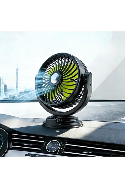 Morvena Picks Ventilator auto, ventilator auto de 12 V, rotativ la 360 de gra...