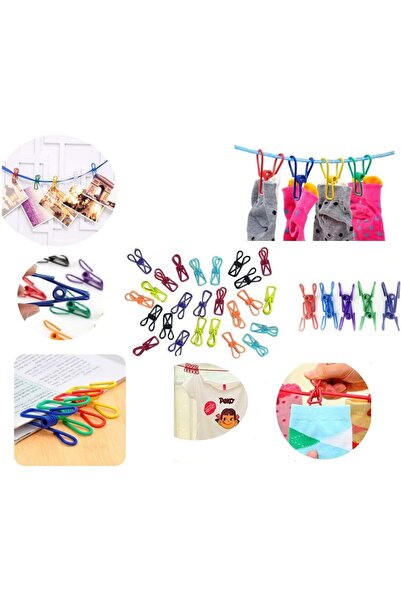 STARSTAR 10-Pack Multi-Purpose Colorful Clothesline Clips, Heavy Duty Clothes...