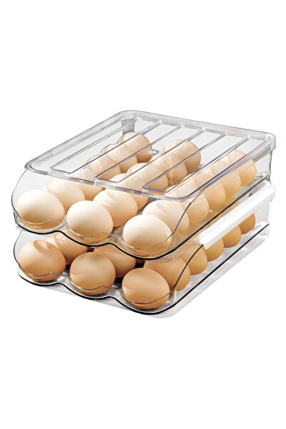 STARSTAR Automatic scrolling refrigerator egg rack, large capacity egg storag...