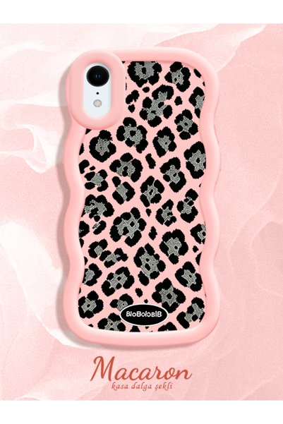 CHICASELUX iPhone Xr Compatible Wavy Frame Leopard Print High Quality Silicon...