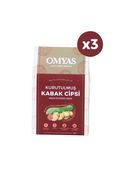Omyas Snacks Domatesli Kurutulmuş Kabak Cipsi 35 g x 3 Adet