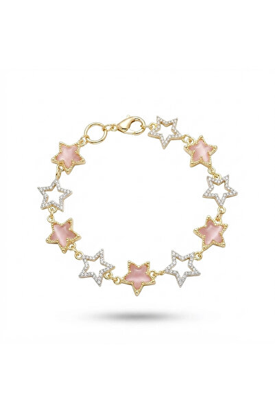 h&b design jewel Steel Pink Hologram Star Bracelet