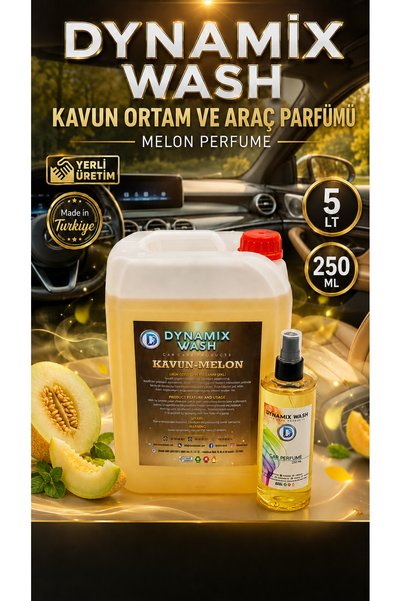 dynamix wash Araba ve Ortam Parfümü 5 LT ve 250 ML KAVUN/MELON