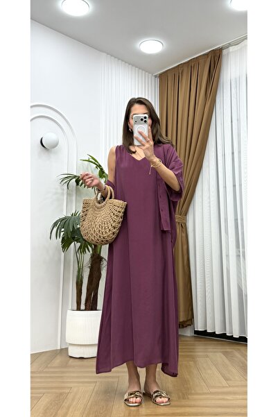 R-Style فستان من قماش التينسل