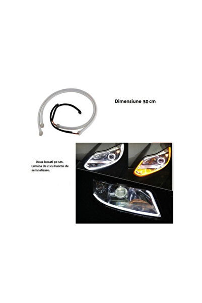 SMARTIC Bandă LED DRL flexibilă cu funcție de semnalizare 30cm