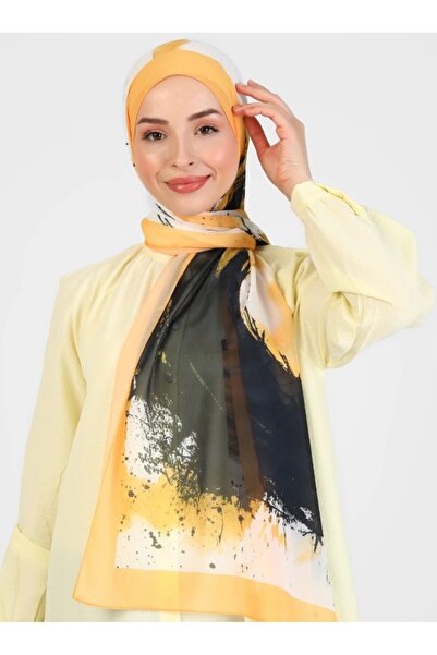 Differenza Ring Patterned Shawl - Yellow