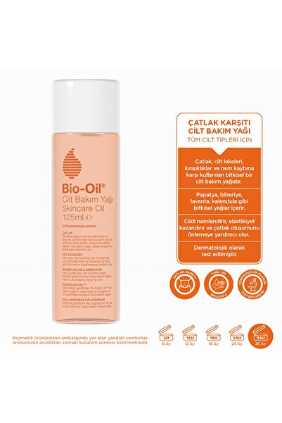 Bio -Oil Cilt Bakım Yağı Çatlak ve Leke Görünümü Karşıtı Nemlendirici Yağ 125 ml