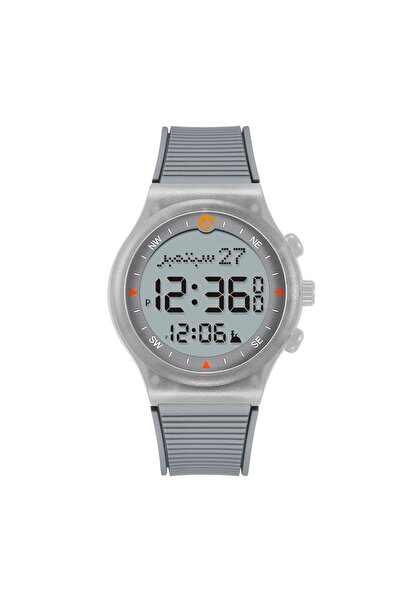 ALFAJR ALAZAN Original Al-Fajr Azan Sport Watch Grey with White Crystal Displ...