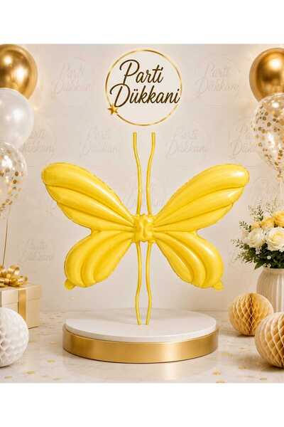 Parti Dükkanı Yellow Butterfly Foil Balloon 84 X 60.5 cm Can Only Be Inflated...