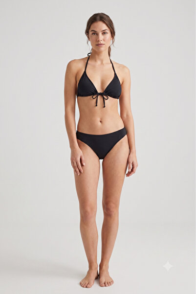 JOLT Set de bikini triunghiular pentru femei, cu gât tip halter, ajustabil, c...