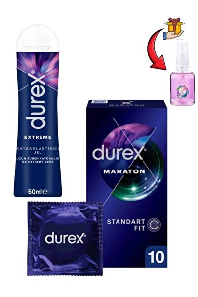 Durex Extreme Anl Jel 50 ml-10'lu Maraton Geciktiricili Prezervatif+Floral Dr...