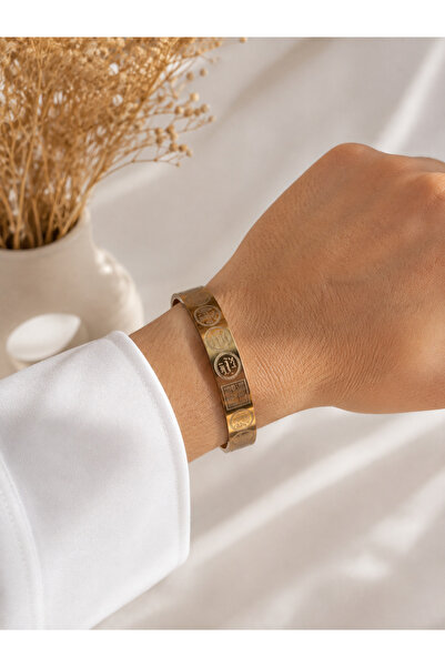 AWM Two Engraved Spiritual Handcuff Bracelets
